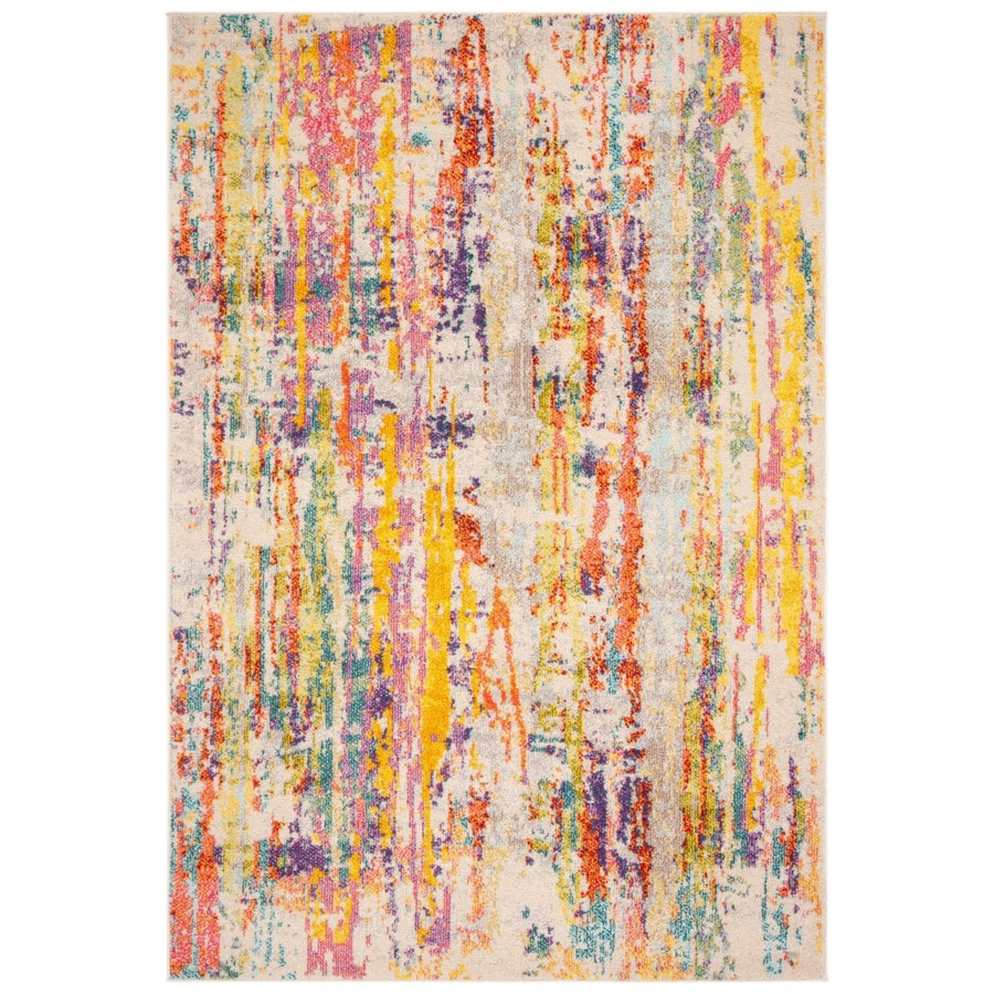 SAFAVIEH Madison Collection MAD260C Beige / Yellow Rug Image 1