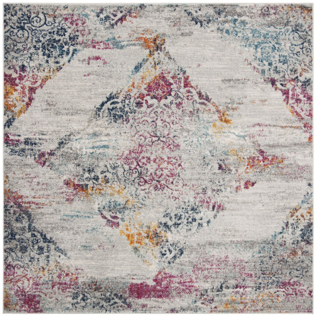 SAFAVIEH Madison MAD157R Light Grey / Fuchsia Rug Image 1