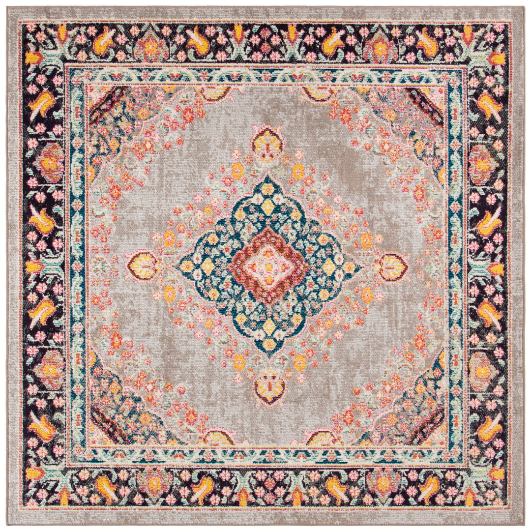 SAFAVIEH Madison Collection MAD252F Grey / Fuchsia Rug Image 1