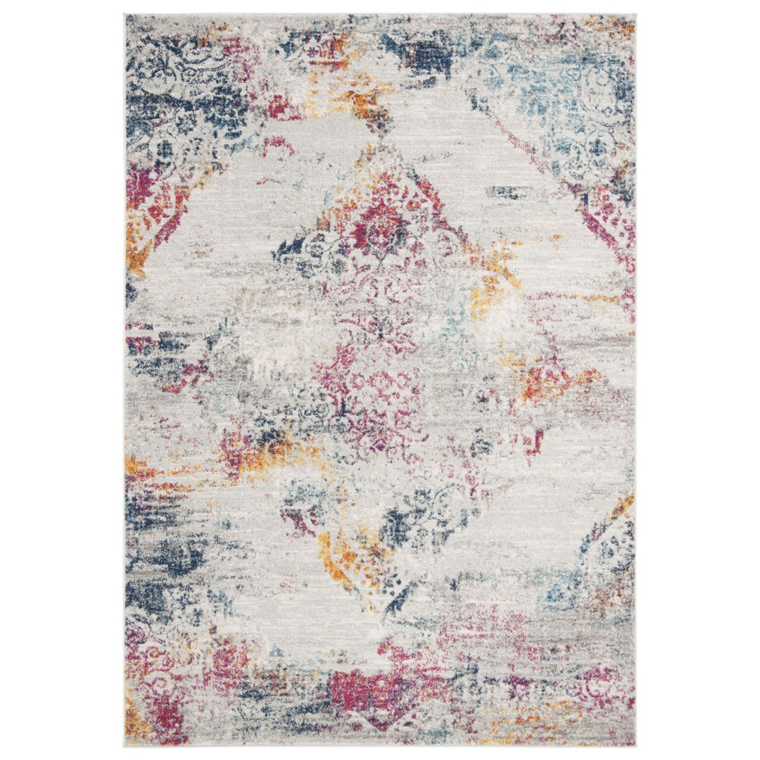 SAFAVIEH Madison MAD157R Light Grey / Fuchsia Rug Image 1