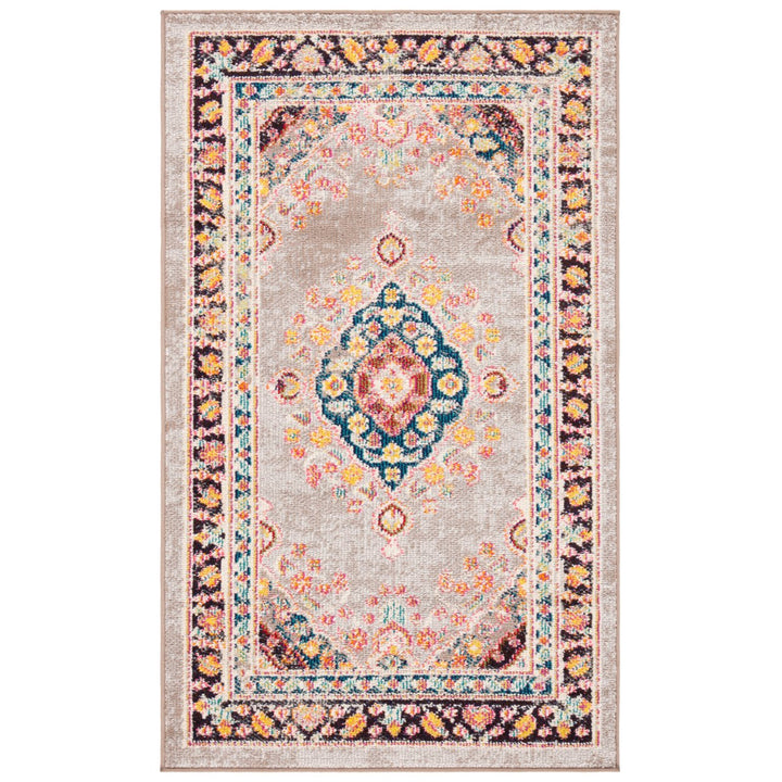 SAFAVIEH Madison Collection MAD252F Grey / Fuchsia Rug Image 1