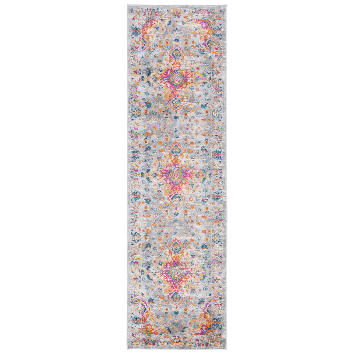 SAFAVIEH Madison Collection MAD154F Grey / Fuchsia Rug Image 2