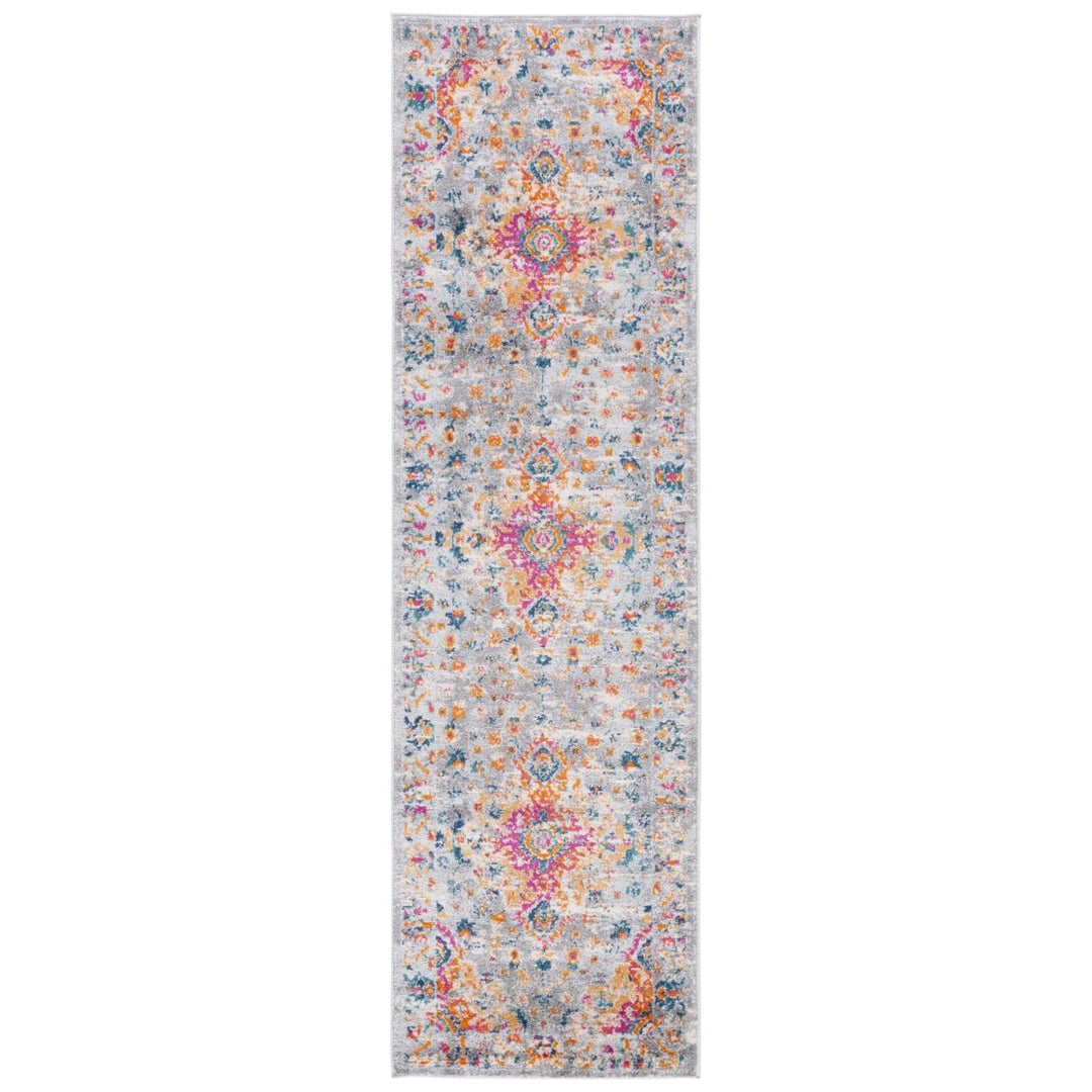 SAFAVIEH Madison Collection MAD154F Grey / Fuchsia Rug Image 1