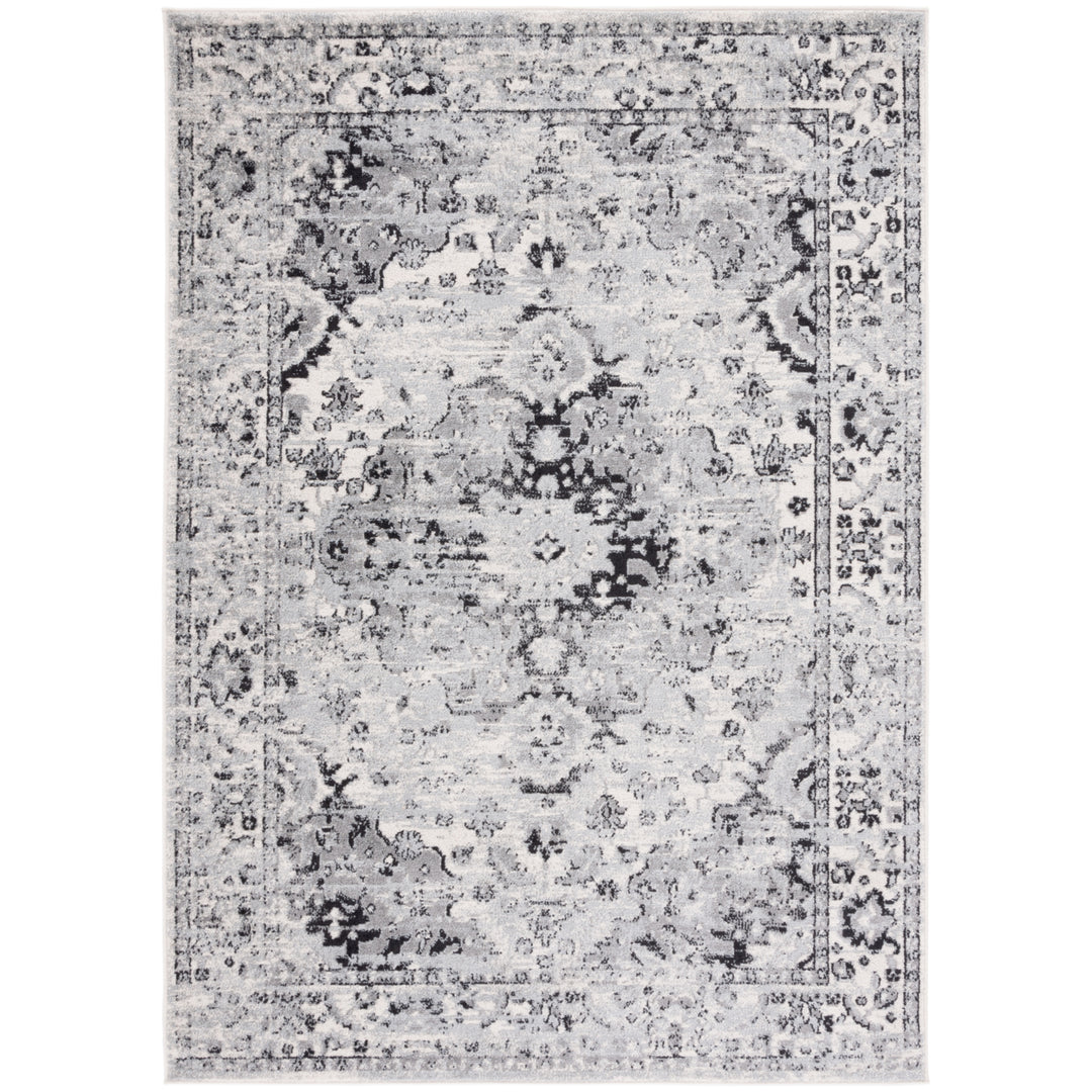 SAFAVIEH Madison Collection MAD154G Grey / Black Rug Image 2