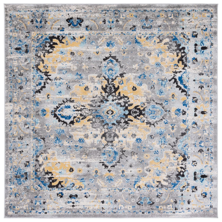 SAFAVIEH Madison Collection MAD154D Grey / Gold Rug Image 1