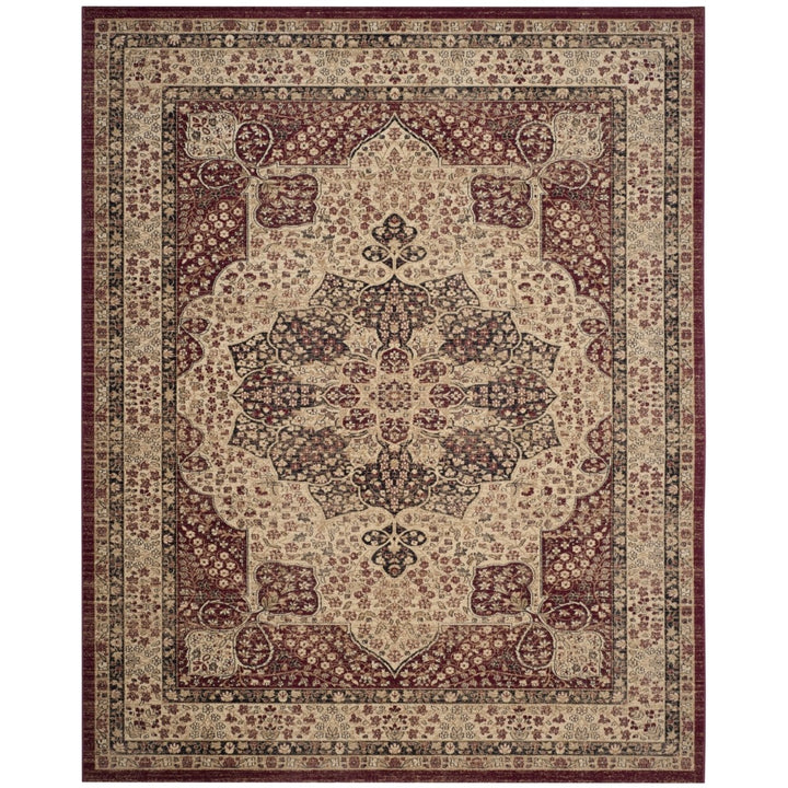 SAFAVIEH Lavar Kerman Collection LVK621B Creme / Red Rug Image 1