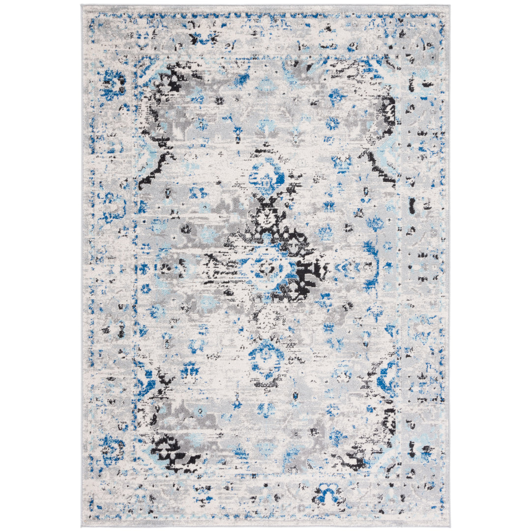 SAFAVIEH Madison Collection MAD154M Ivory / Blue Rug Image 2