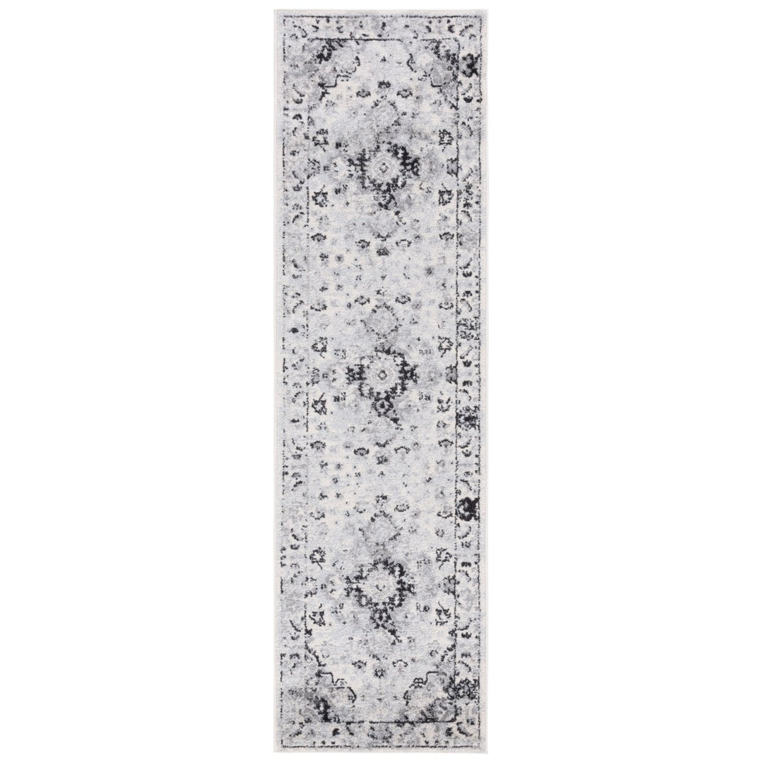 SAFAVIEH Madison Collection MAD154G Grey / Black Rug Image 1