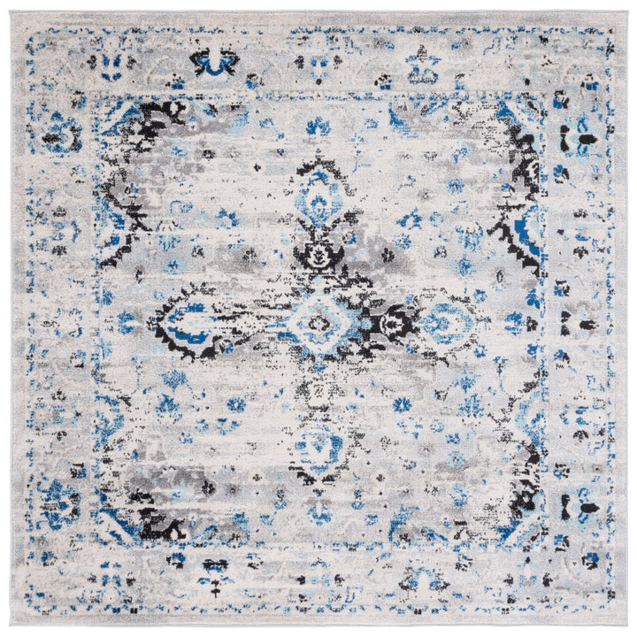 SAFAVIEH Madison Collection MAD154M Ivory / Blue Rug Image 1