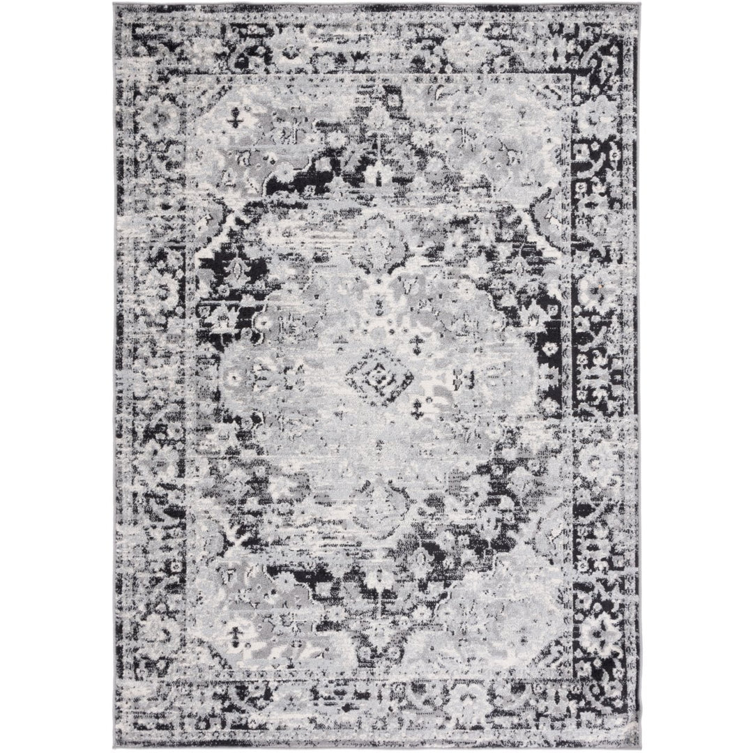 SAFAVIEH Madison Collection MAD154Z Black / Grey Rug Image 1