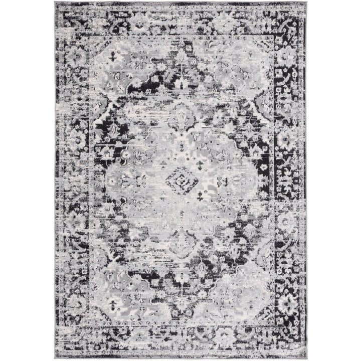 SAFAVIEH Madison Collection MAD154Z Black / Grey Rug Image 1