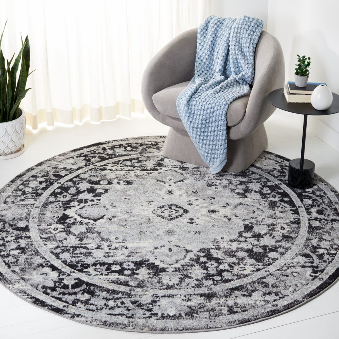 SAFAVIEH Madison Collection MAD154Z Black / Grey Rug Image 3