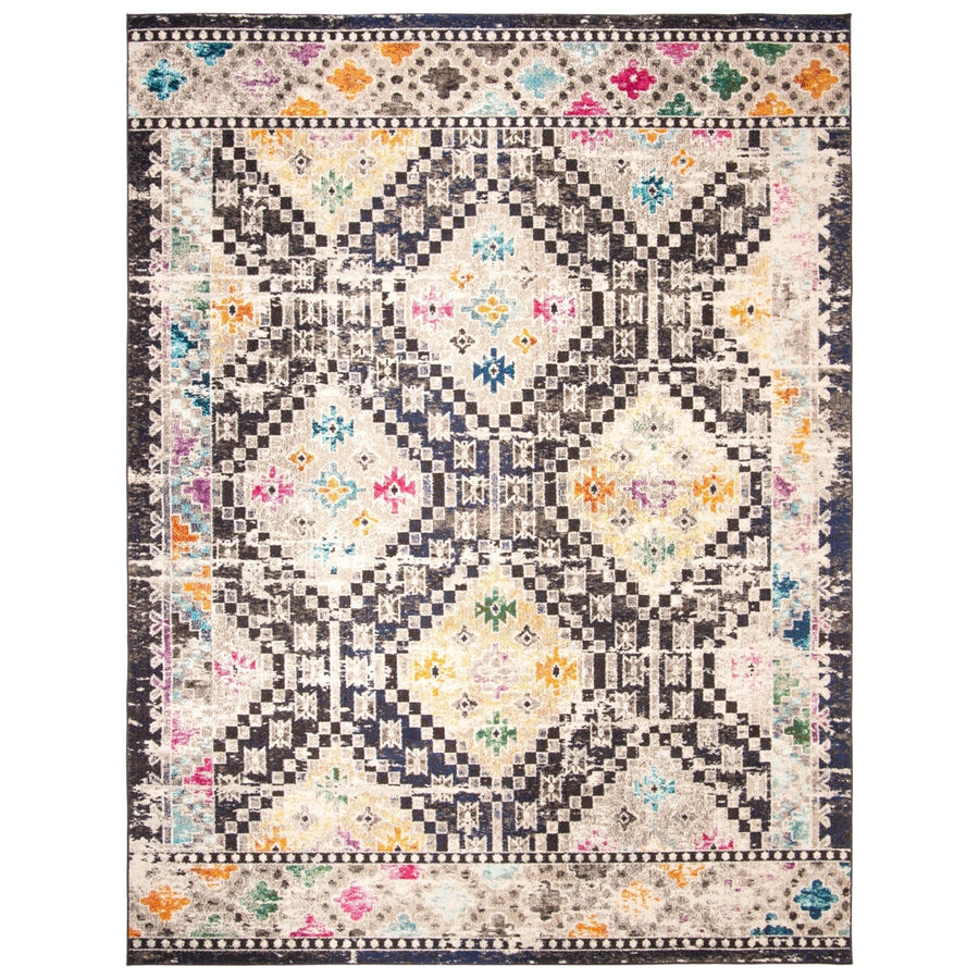 SAFAVIEH Madison Collection MAD418Z Black / Yellow Rug Image 1