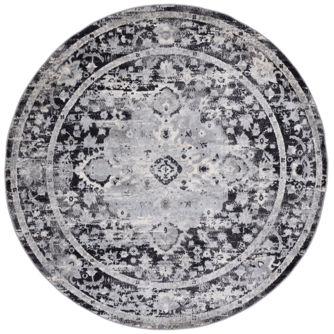 SAFAVIEH Madison Collection MAD154Z Black / Grey Rug Image 1