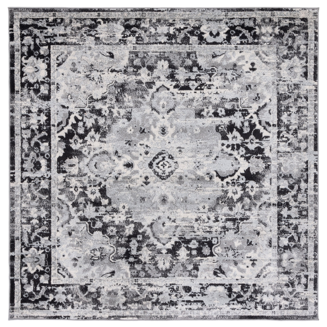 SAFAVIEH Madison Collection MAD154Z Black / Grey Rug Image 7