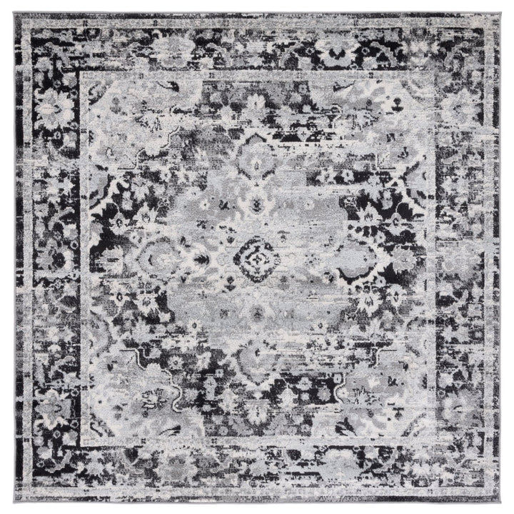 SAFAVIEH Madison Collection MAD154Z Black / Grey Rug Image 1