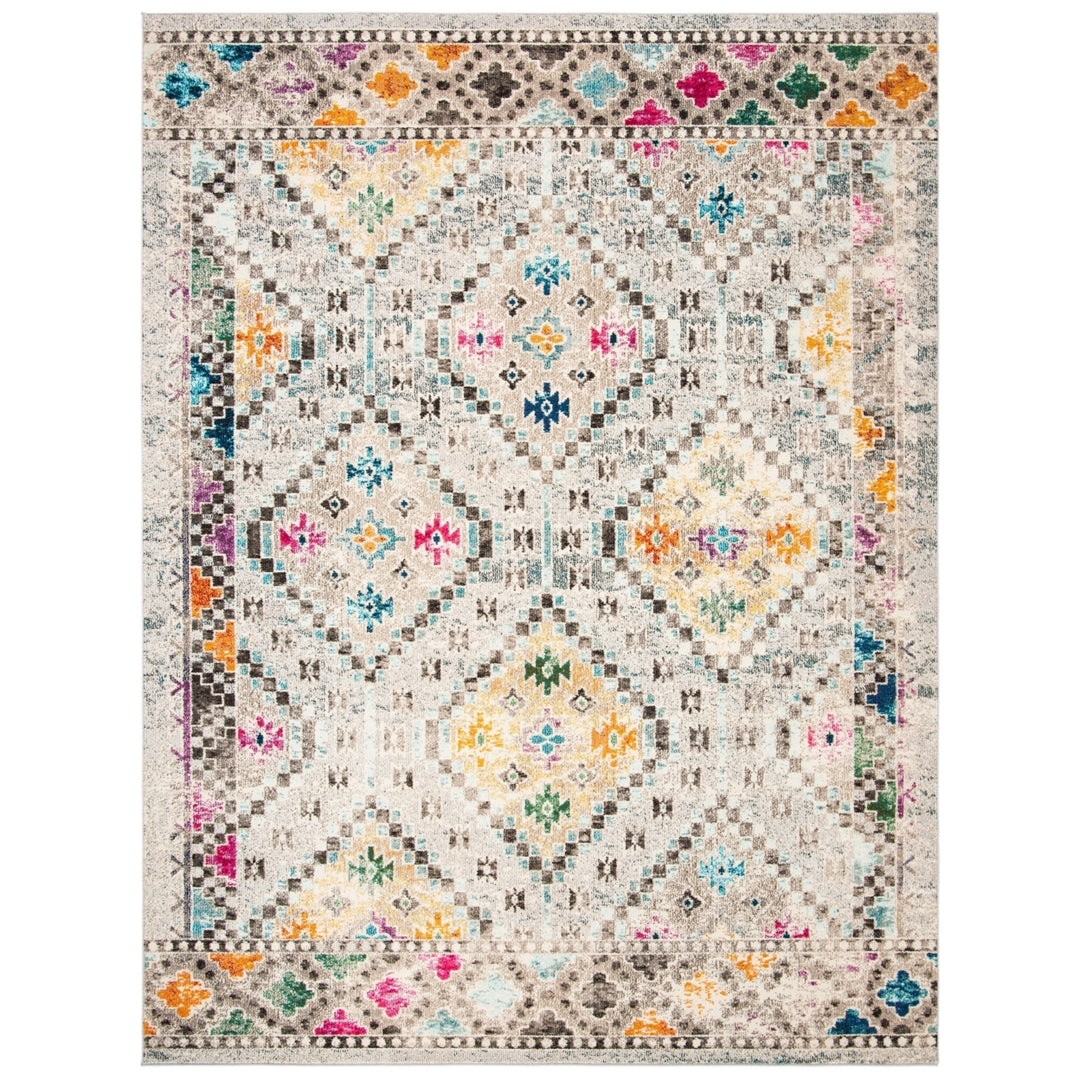 SAFAVIEH Madison Collection MAD418F Grey / Yellow Rug Image 1