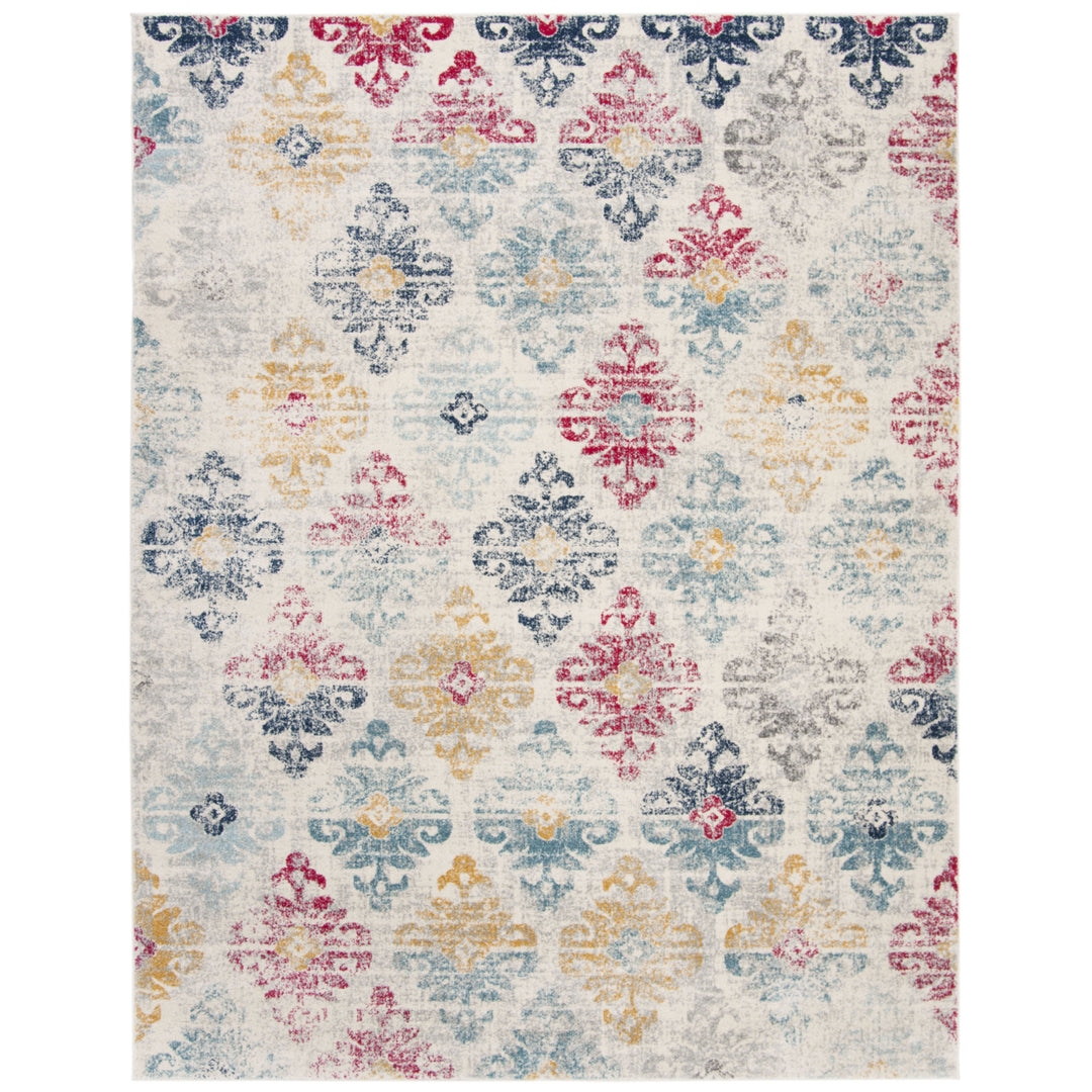 SAFAVIEH Madison Collection MAD304M Ivory / Blue Rug Image 1