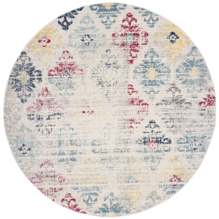 SAFAVIEH Madison Collection MAD304M Ivory / Blue Rug Image 4