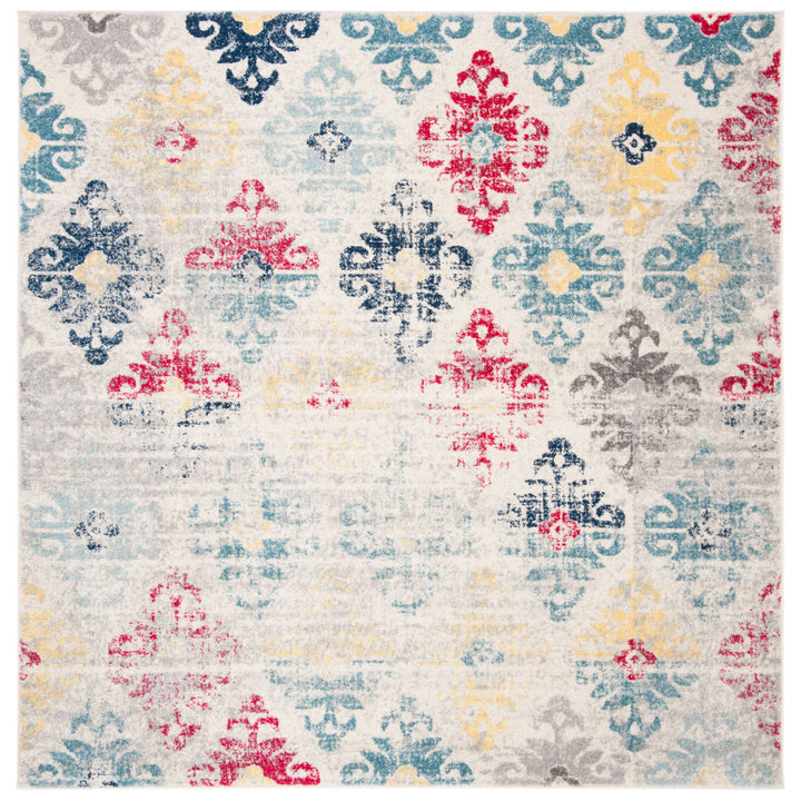 SAFAVIEH Madison Collection MAD304M Ivory / Blue Rug Image 6