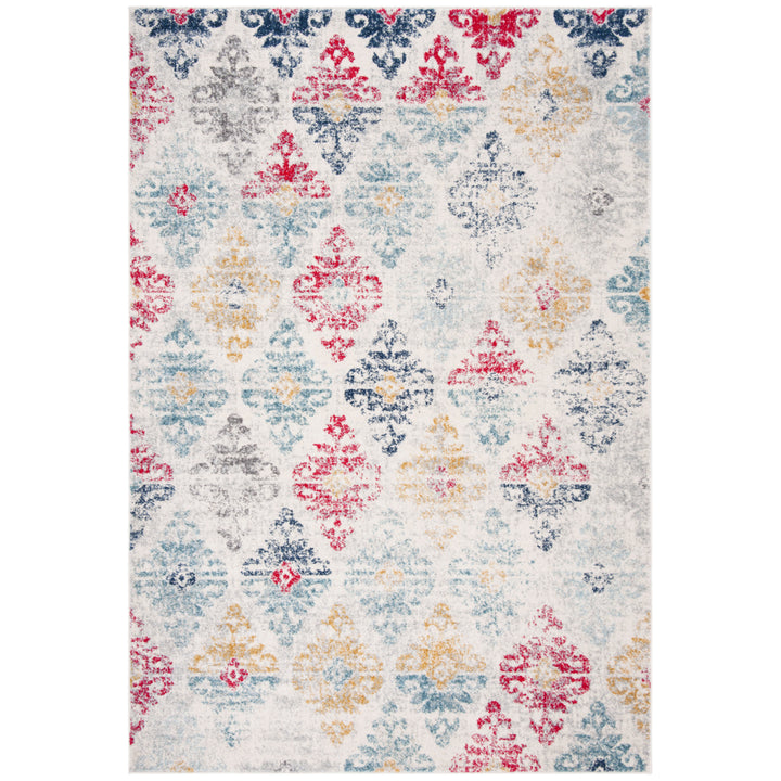 SAFAVIEH Madison Collection MAD304M Ivory / Blue Rug Image 8