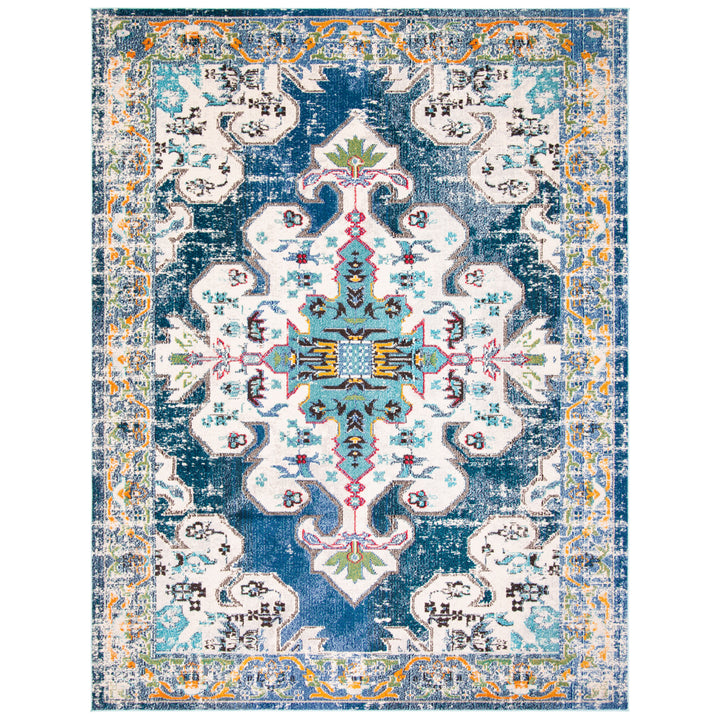 SAFAVIEH Madison Collection MAD452M Navy / Grey Rug Image 1