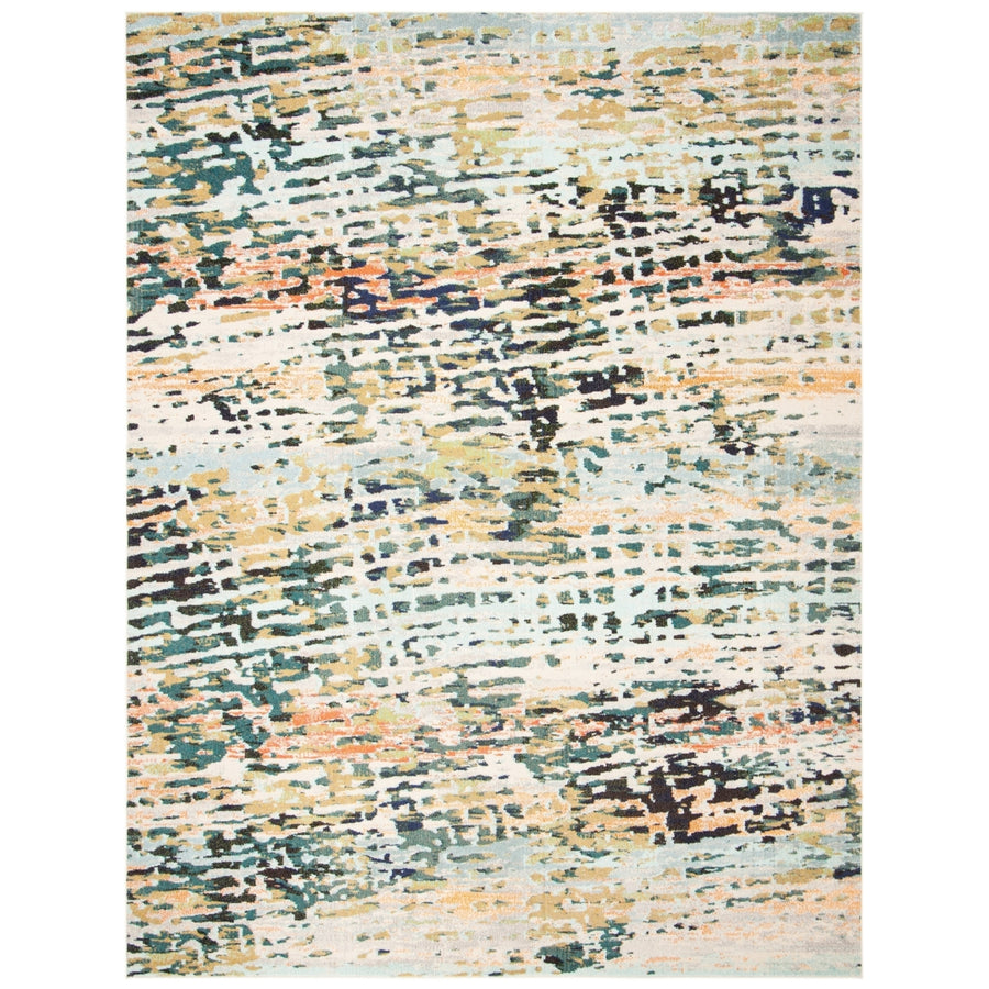 SAFAVIEH Madison Collection MAD454A Beige / Navy Rug Image 1