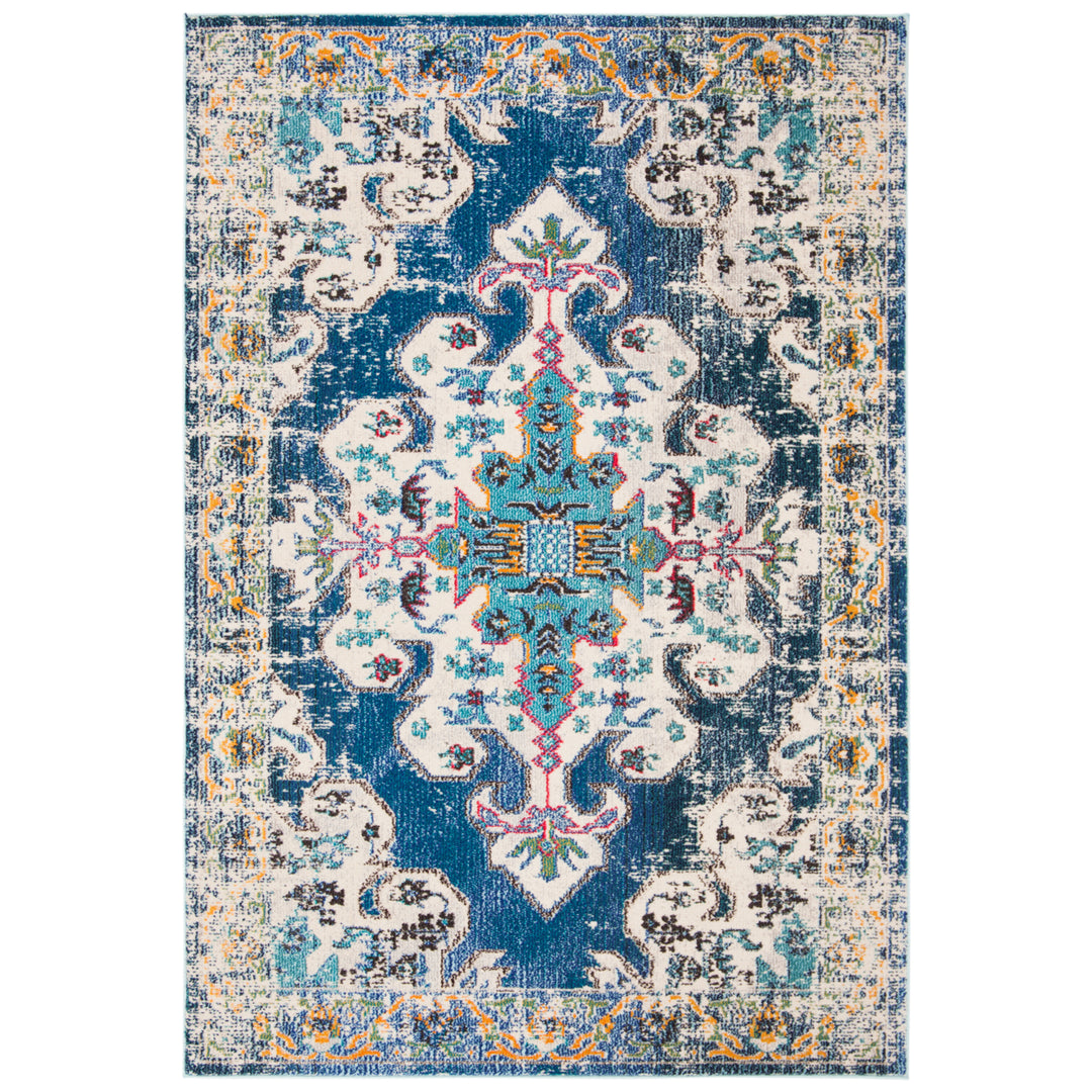 SAFAVIEH Madison Collection MAD452M Navy / Grey Rug Image 10