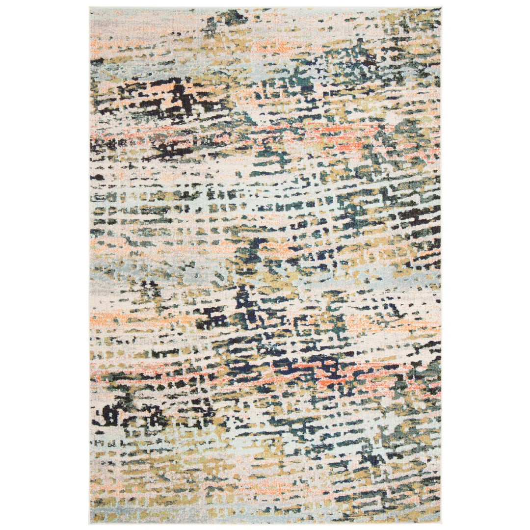 SAFAVIEH Madison Collection MAD454A Beige / Navy Rug Image 1