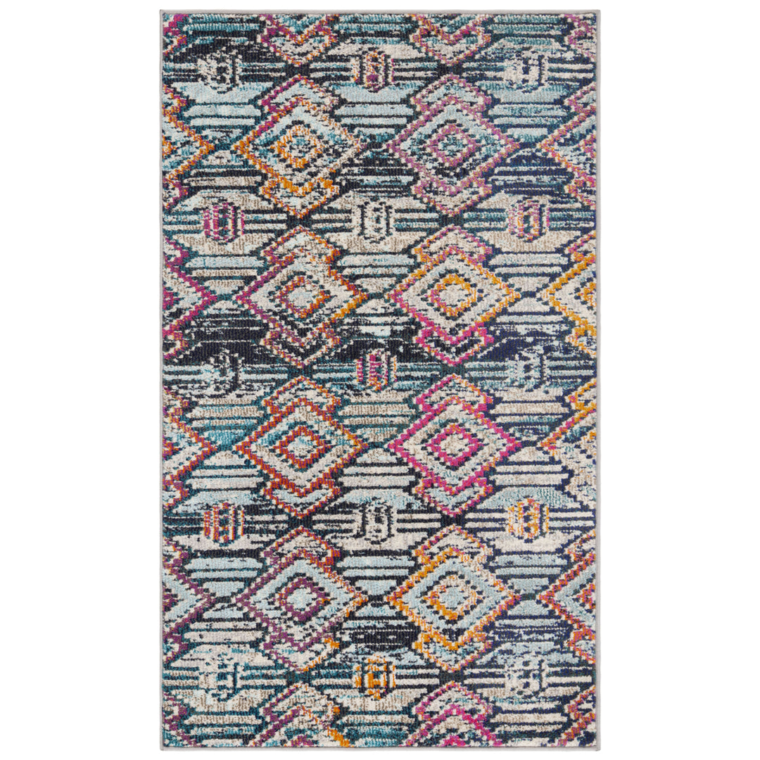 SAFAVIEH Madison Collection MAD455Z Black / Orange Rug Image 11