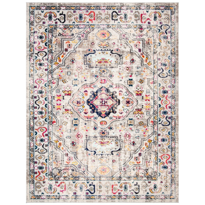 SAFAVIEH Madison Collection MAD468F Grey / Blue Rug Image 1