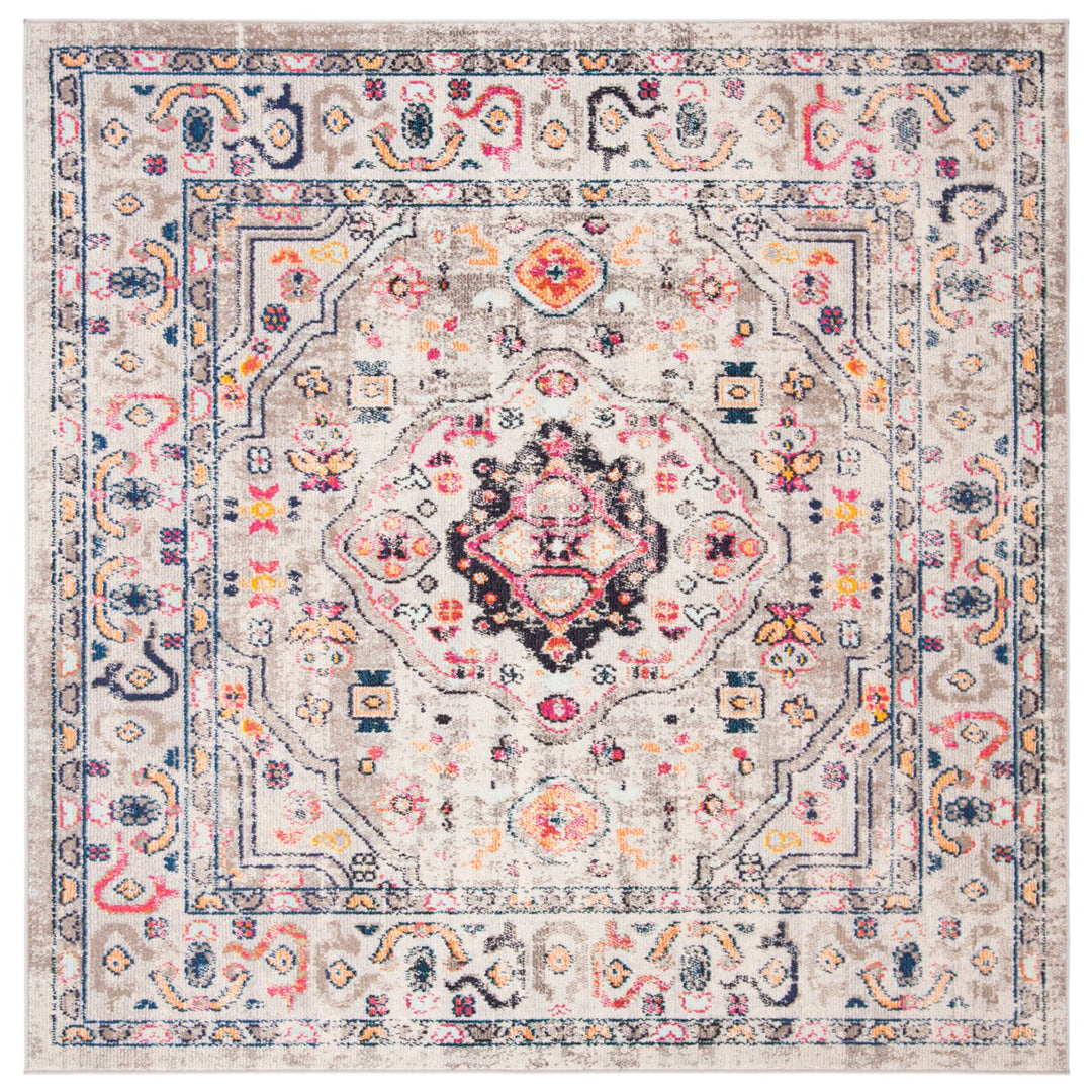 SAFAVIEH Madison Collection MAD468F Grey / Blue Rug Image 1