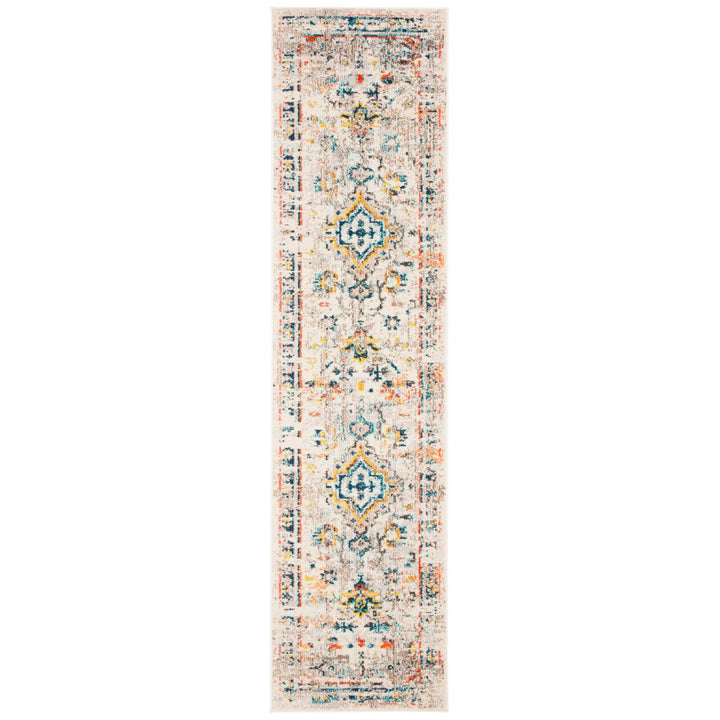 SAFAVIEH Madison Collection MAD474B Cream / Blue Rug Image 1