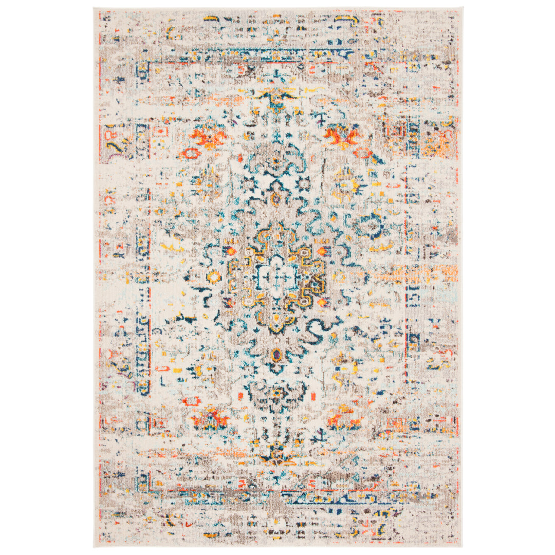 SAFAVIEH Madison Collection MAD474B Cream / Blue Rug Image 10