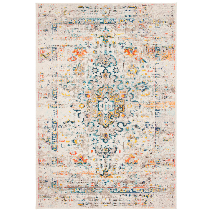 SAFAVIEH Madison Collection MAD474B Cream / Blue Rug Image 10