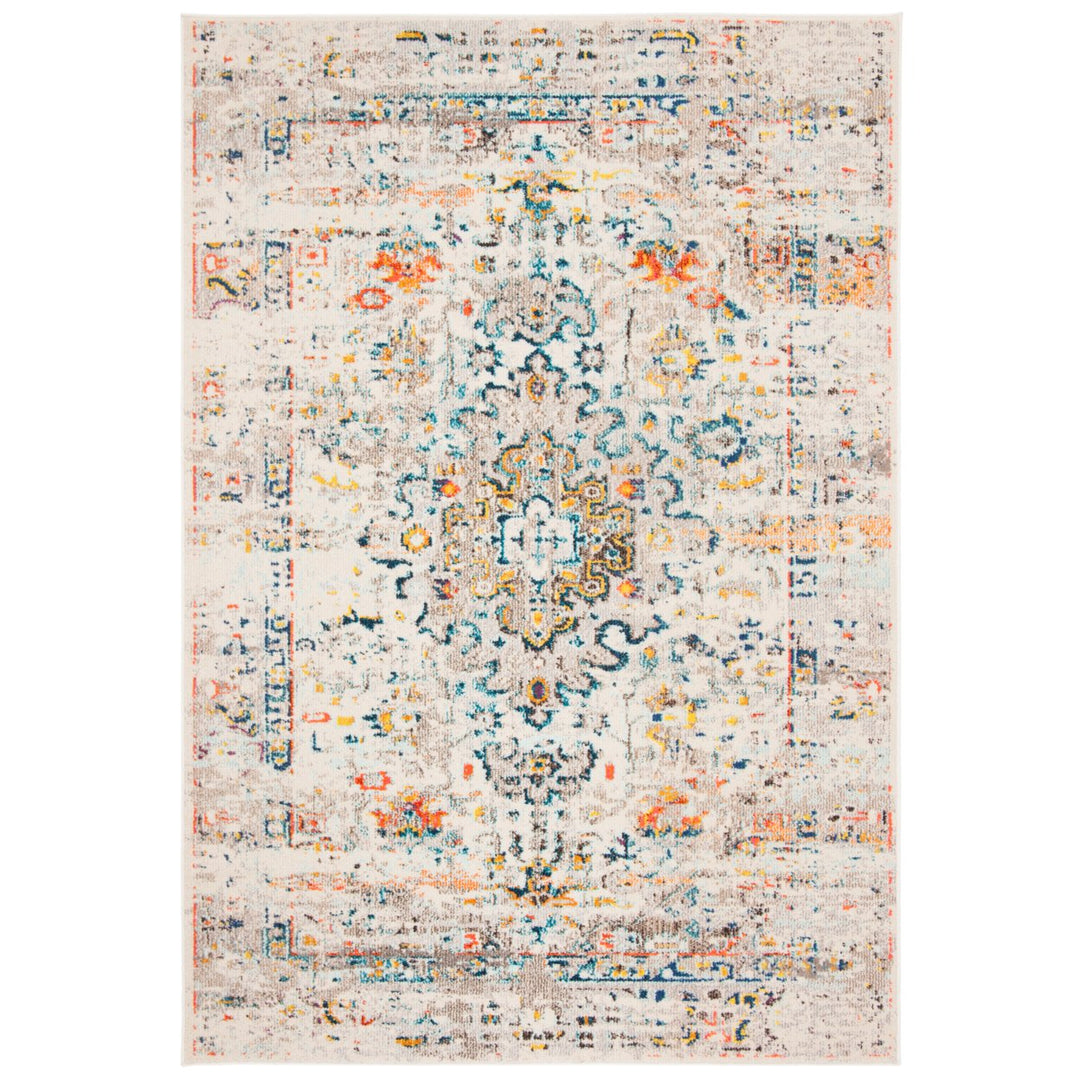 SAFAVIEH Madison Collection MAD474B Cream / Blue Rug Image 1