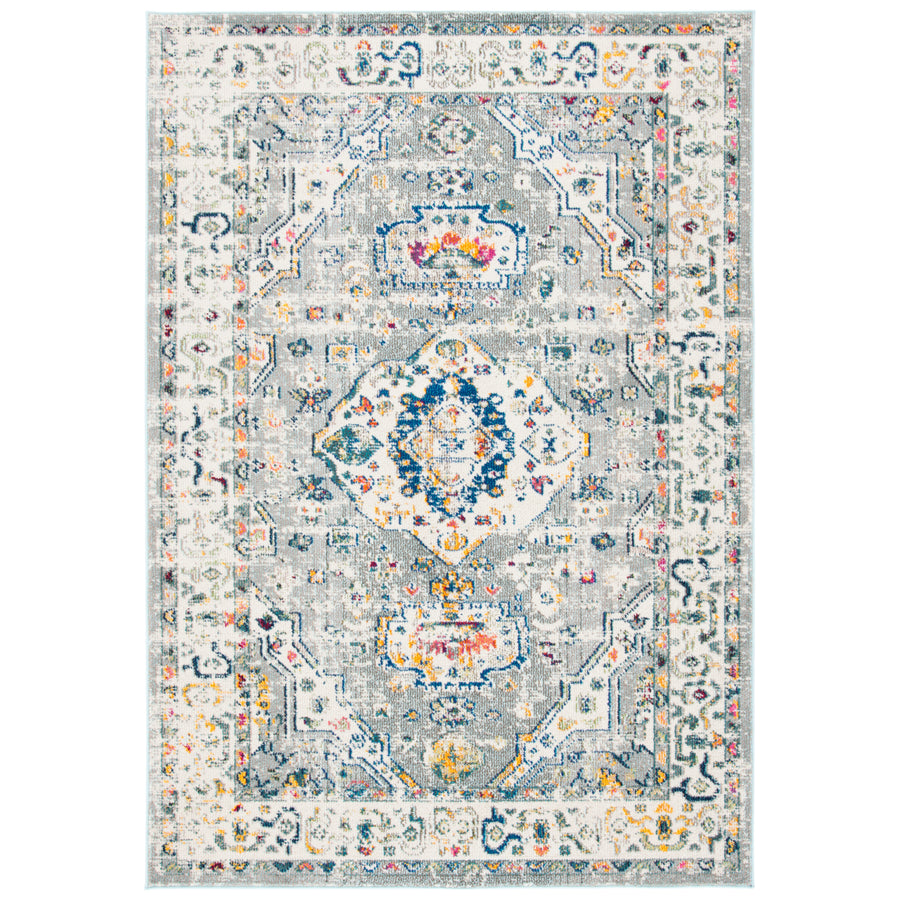 SAFAVIEH Madison Collection MAD468G Grey / Ivory Rug Image 1