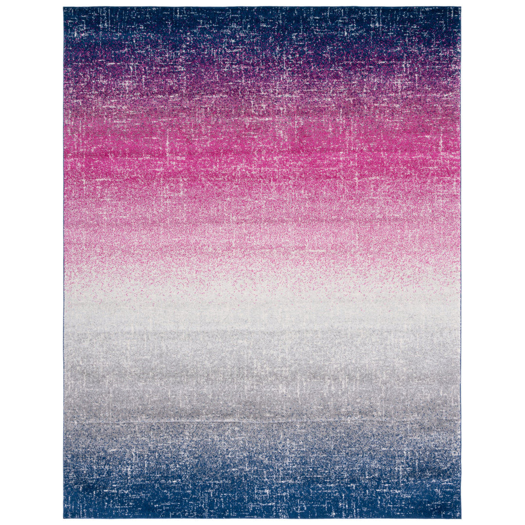 SAFAVIEH Madison Collection MAD601M Fuchsia / Navy Rug Image 5