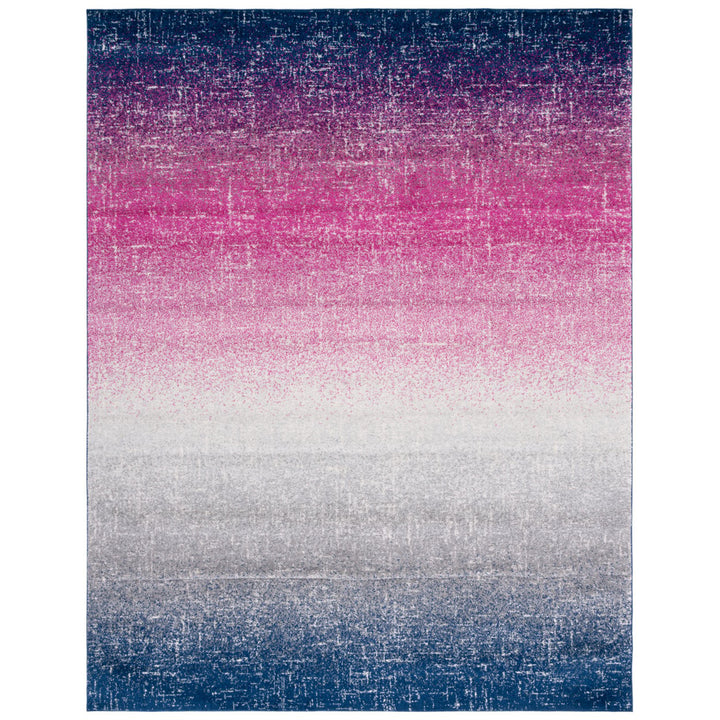 SAFAVIEH Madison Collection MAD601M Fuchsia / Navy Rug Image 1