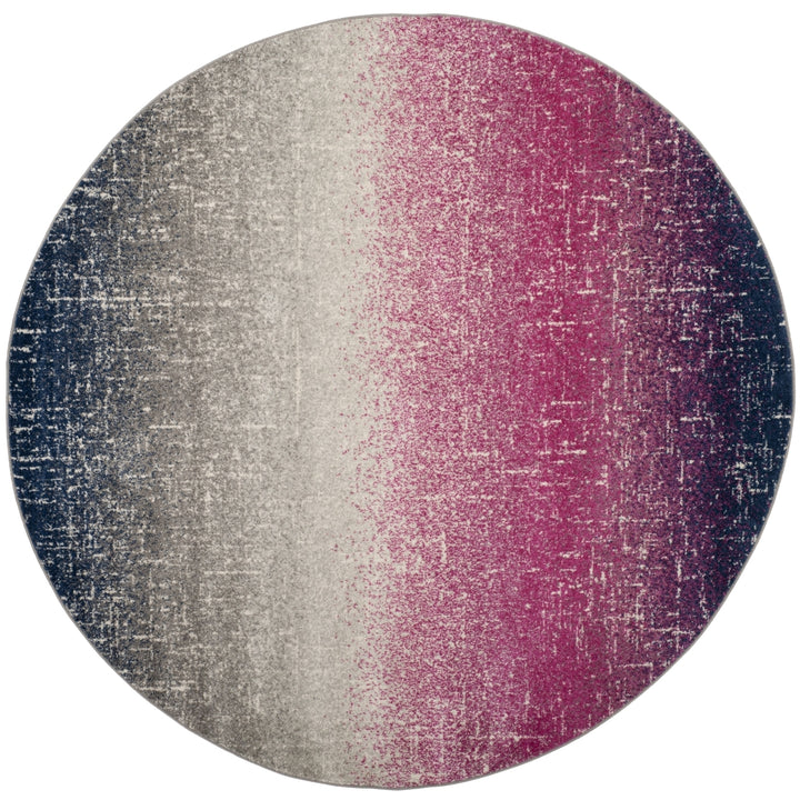 SAFAVIEH Madison Collection MAD601M Fuchsia / Navy Rug Image 6