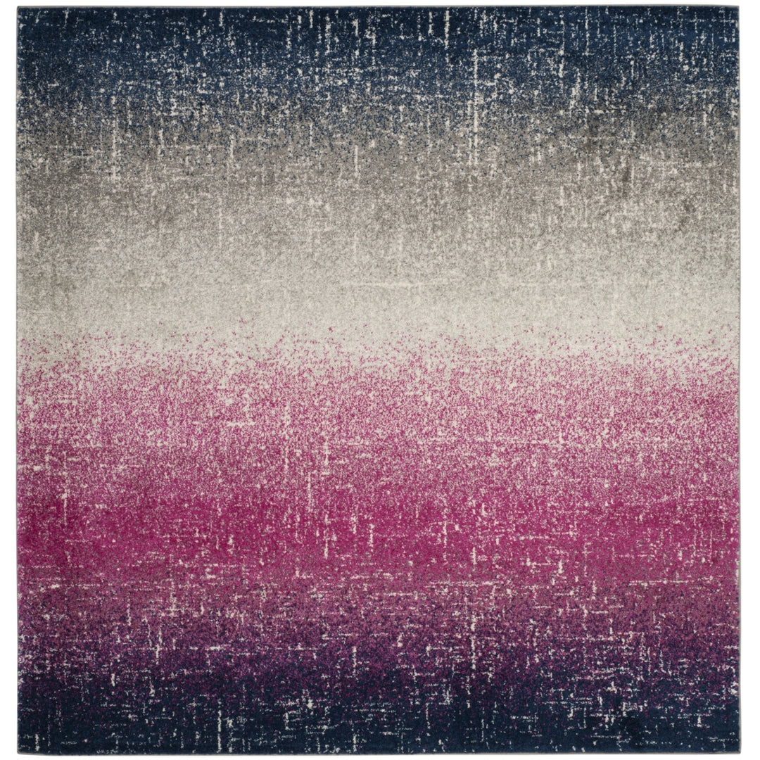 SAFAVIEH Madison Collection MAD601M Fuchsia / Navy Rug Image 7