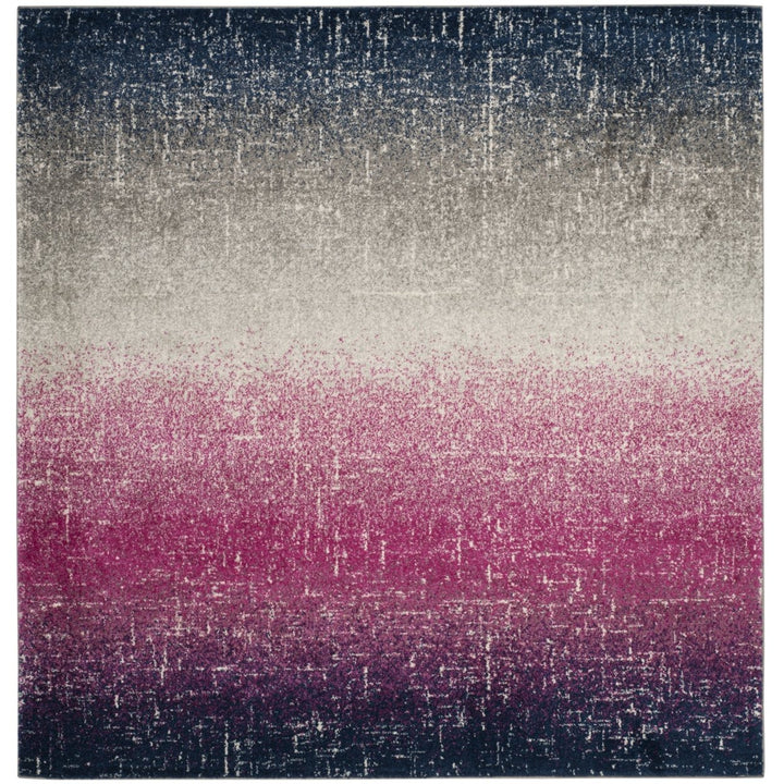 SAFAVIEH Madison Collection MAD601M Fuchsia / Navy Rug Image 1