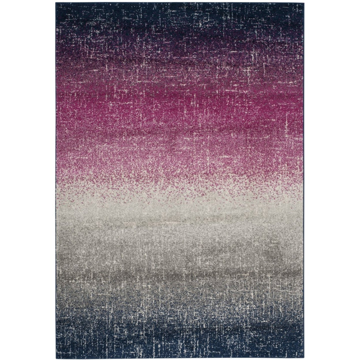 SAFAVIEH Madison Collection MAD601M Fuchsia / Navy Rug Image 1