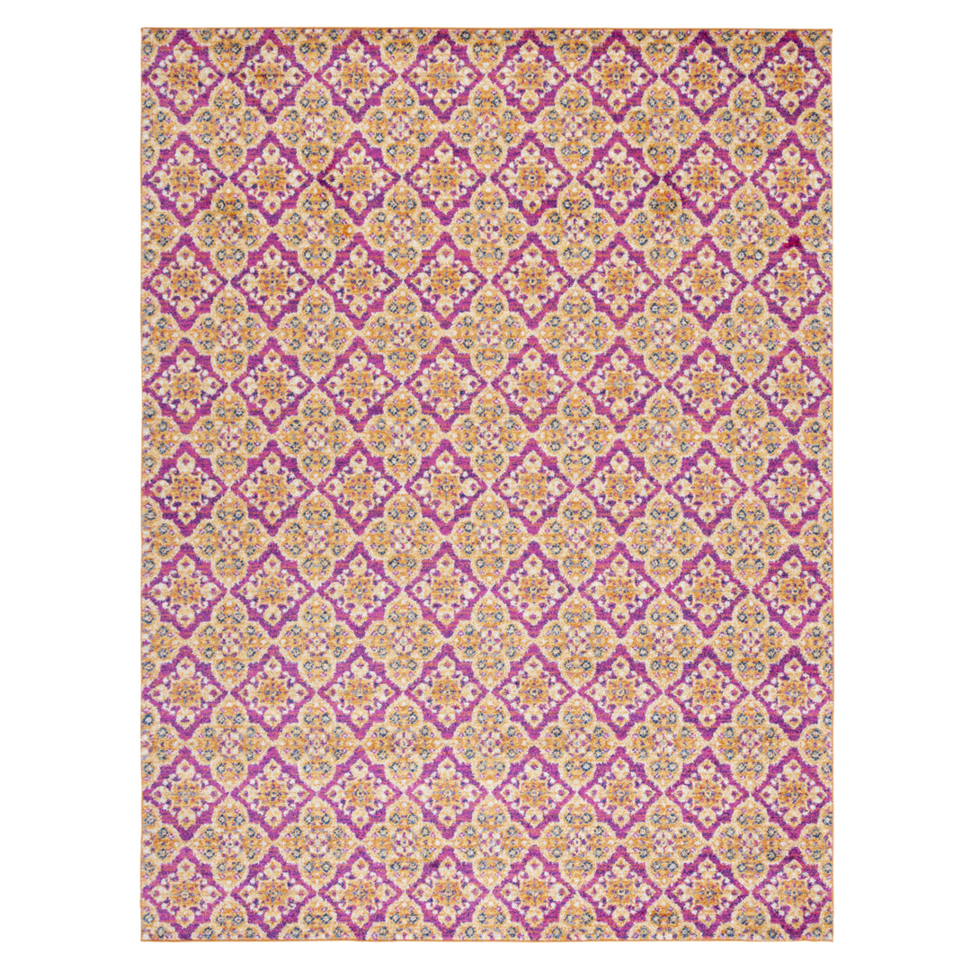 SAFAVIEH Madison Collection MAD605A Fuchsia / Gold Rug Image 1