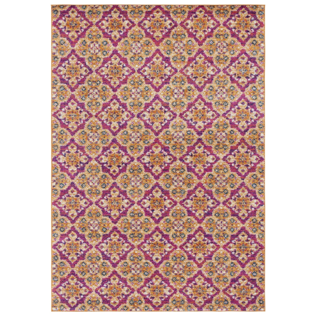 SAFAVIEH Madison Collection MAD605A Fuchsia / Gold Rug Image 6