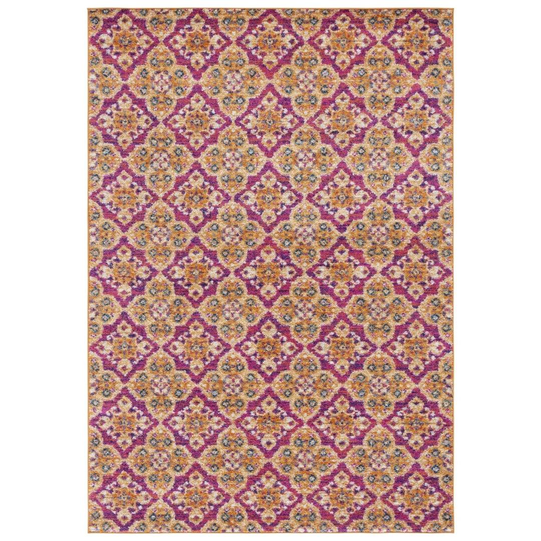 SAFAVIEH Madison Collection MAD605A Fuchsia / Gold Rug Image 1