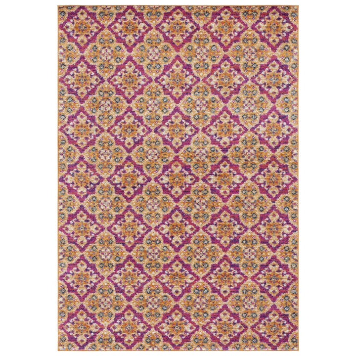 SAFAVIEH Madison Collection MAD605A Fuchsia / Gold Rug Image 1