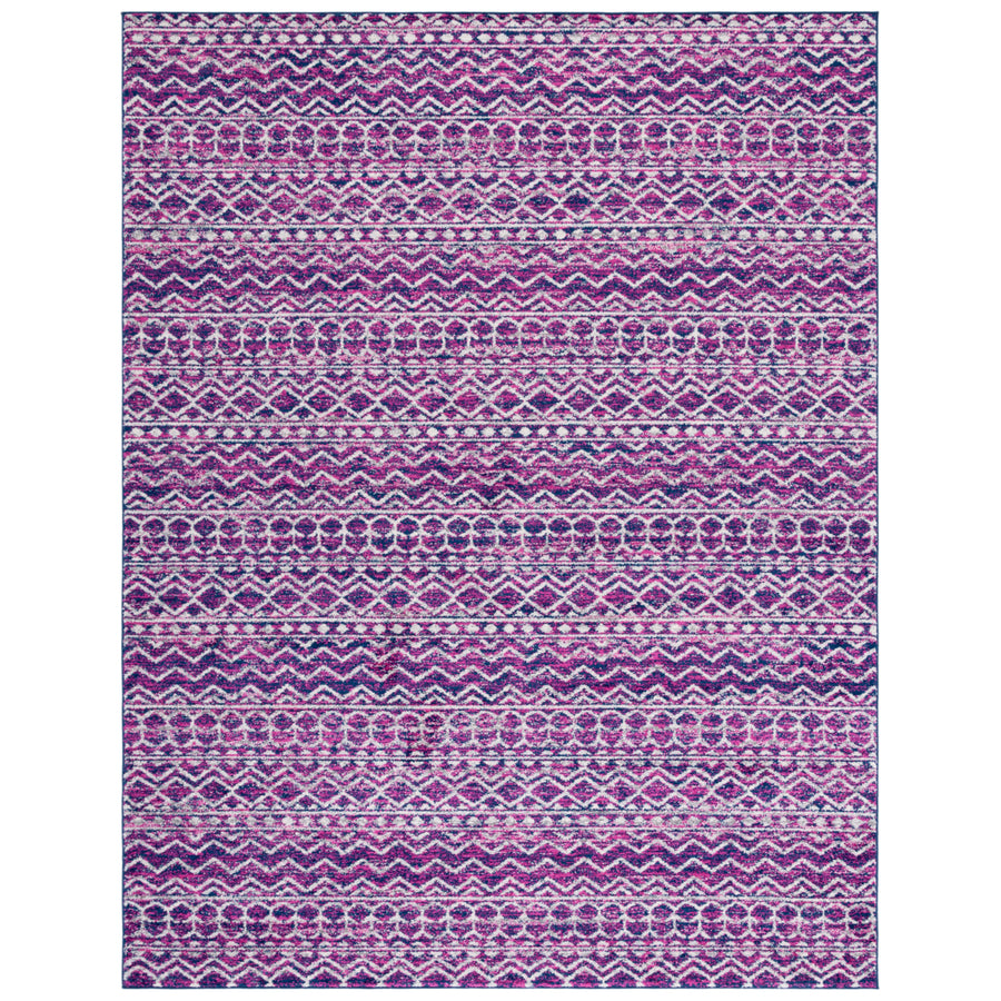 SAFAVIEH Madison Collection MAD606M Fuchsia / Navy Rug Image 1