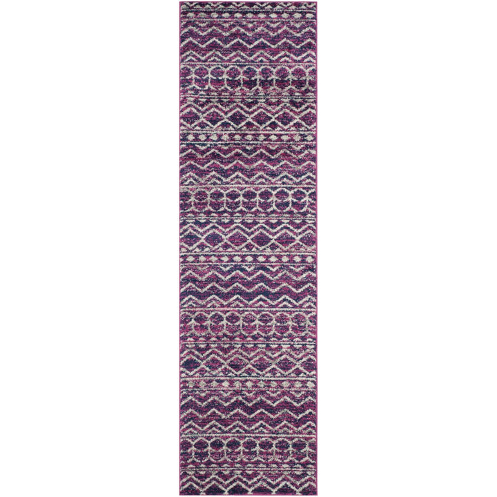 SAFAVIEH Madison Collection MAD606M Fuchsia / Navy Rug Image 3