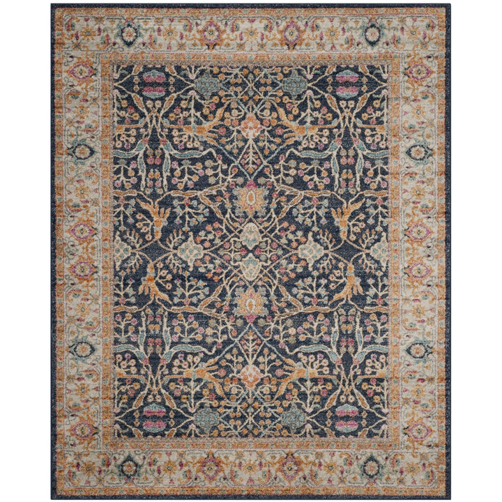 SAFAVIEH Madison Collection MAD612D Navy / Creme Rug Image 8